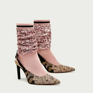 Zara Shimmery High Heel Shoe